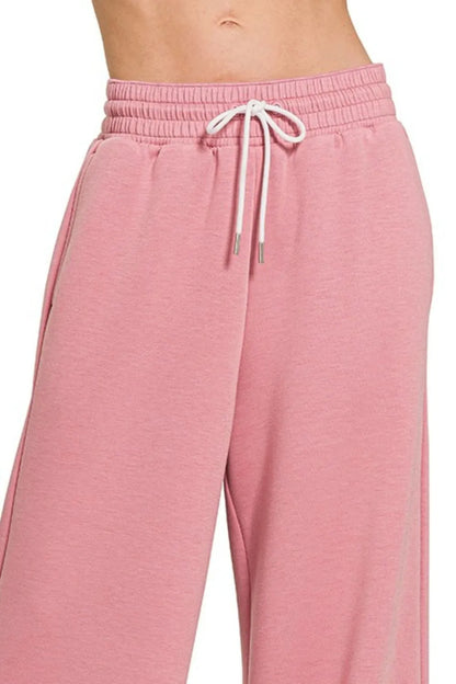 Zenana Scuba Drawstring Pants