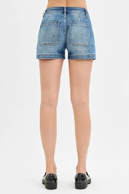 RISEN Low Rise Patched Pocket Shorts