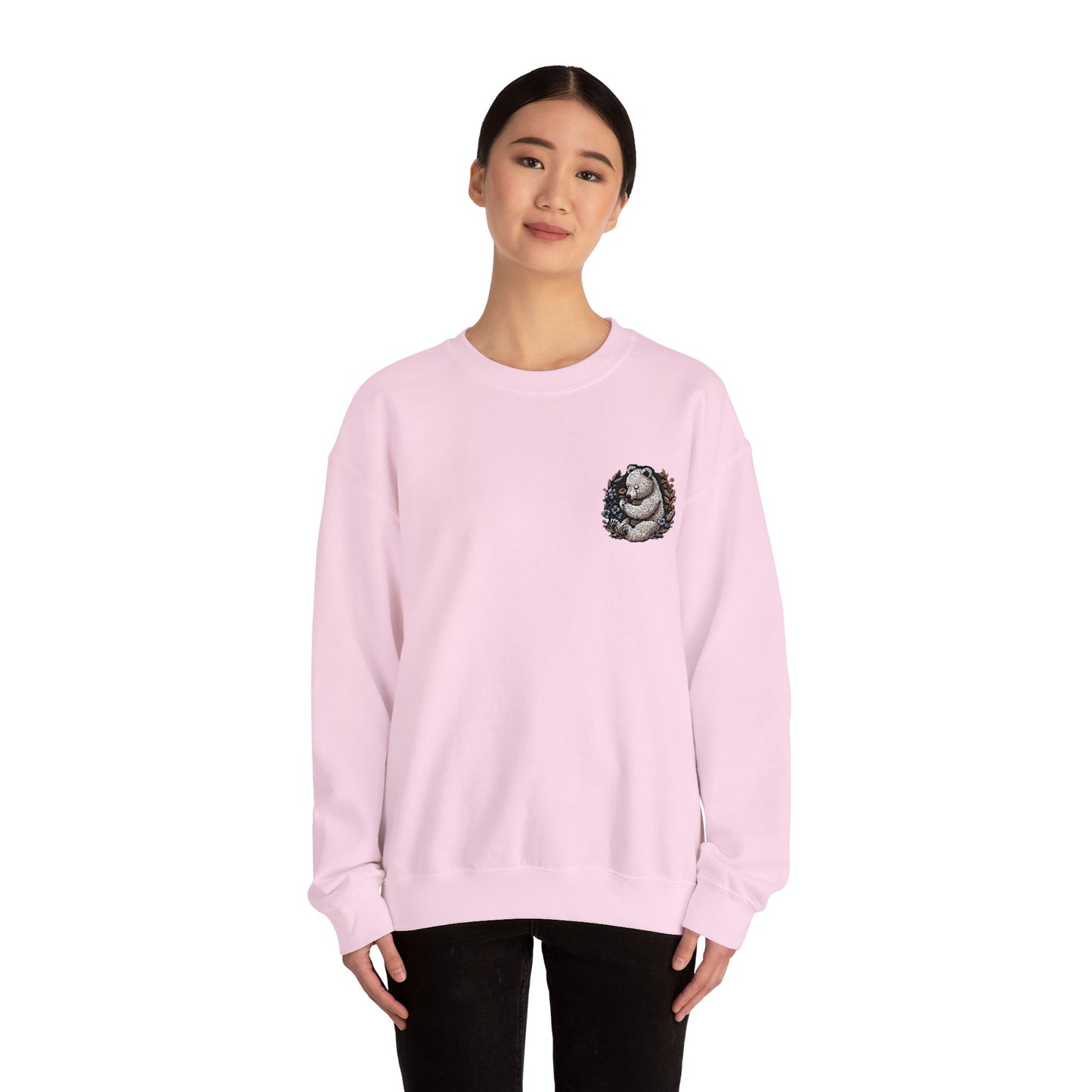 Custom Embroidered Sweatshirt Cozy Panda Crewneck Personalized Sweatshirt