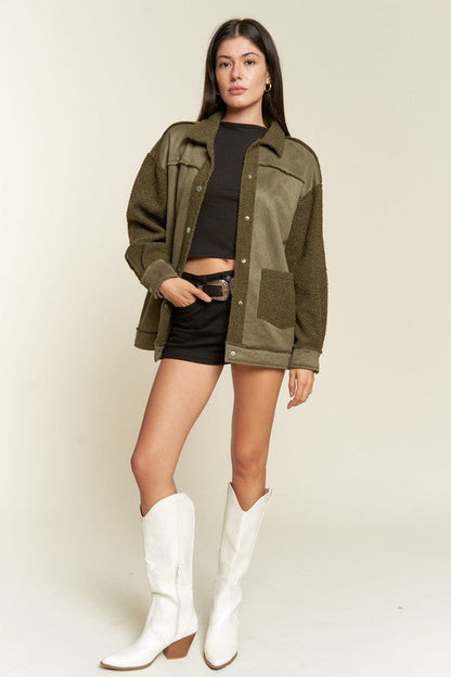 Jade by Jane | Faux Fur and Suede Jacket