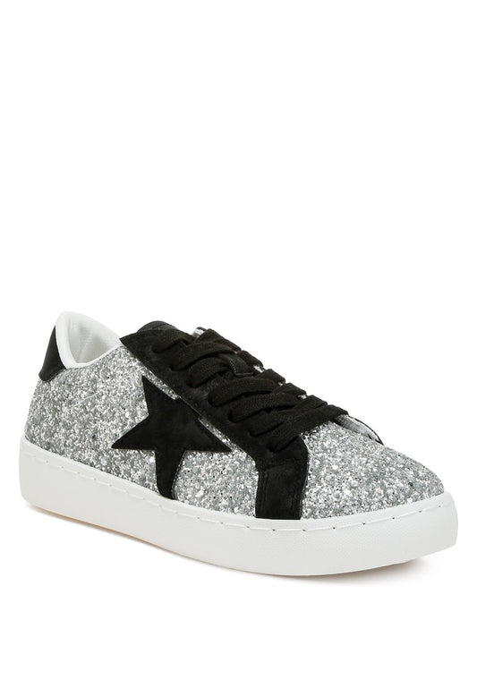 Shinding Glitter Star Chunky Sneakers