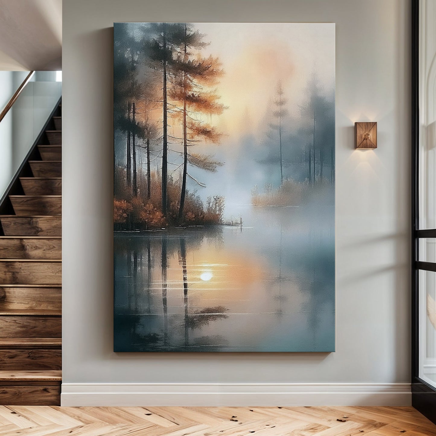 Misty Lake Wall Art