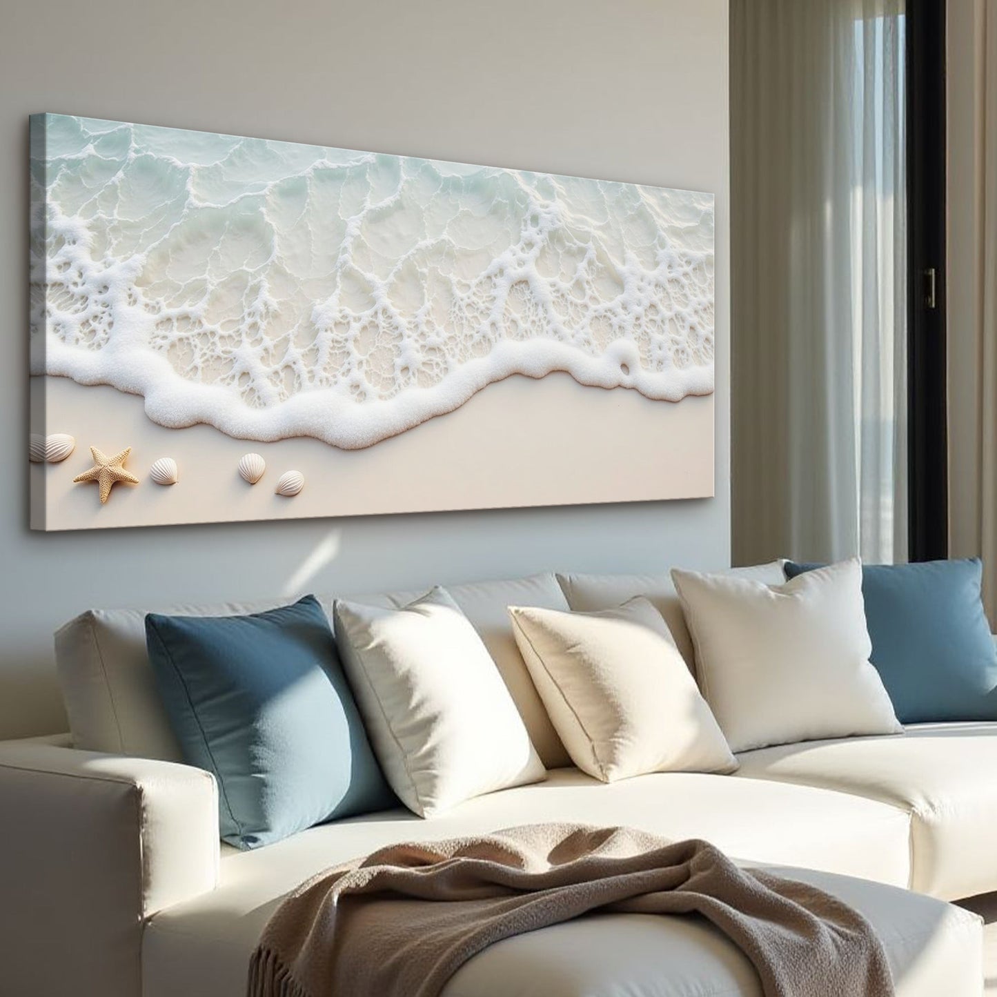 Serene Ocean Wave Coastal Wall Art X