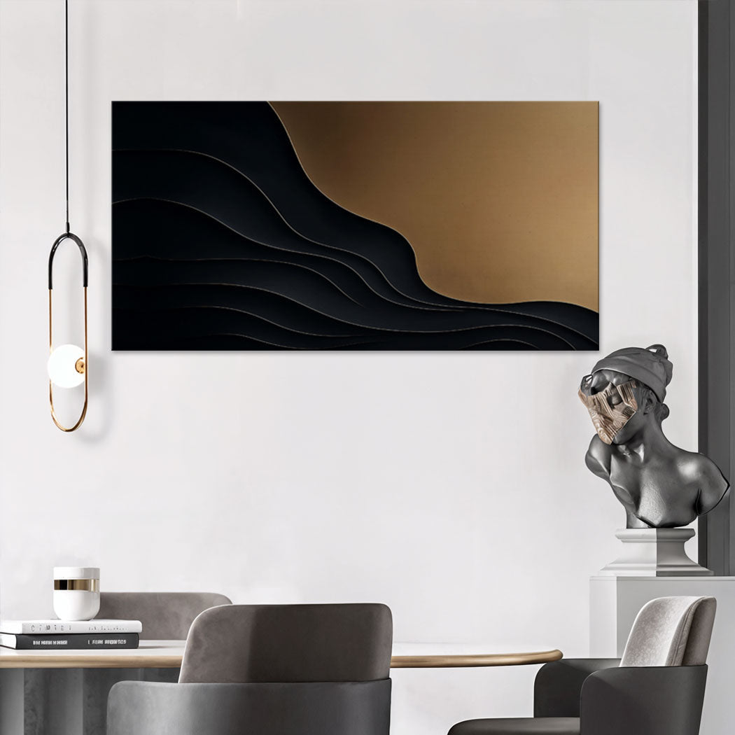 Black And Gold Minimalist Abstract X