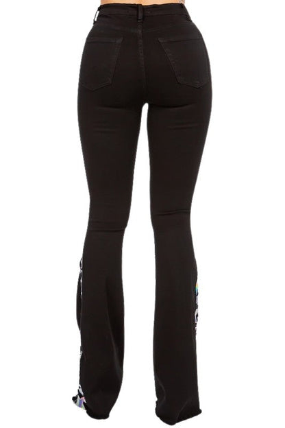GJG Denim Star Struck Bell Bottom Jean - inseam 32