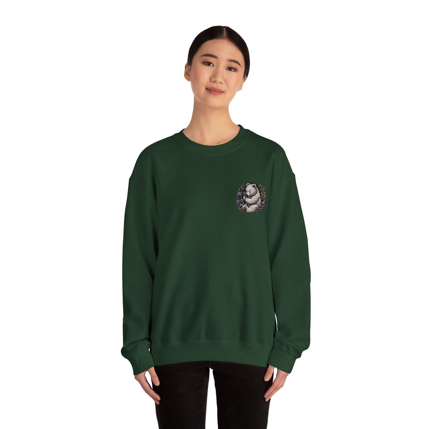 Custom Embroidered Sweatshirt Cozy Panda Crewneck Personalized Sweatshirt