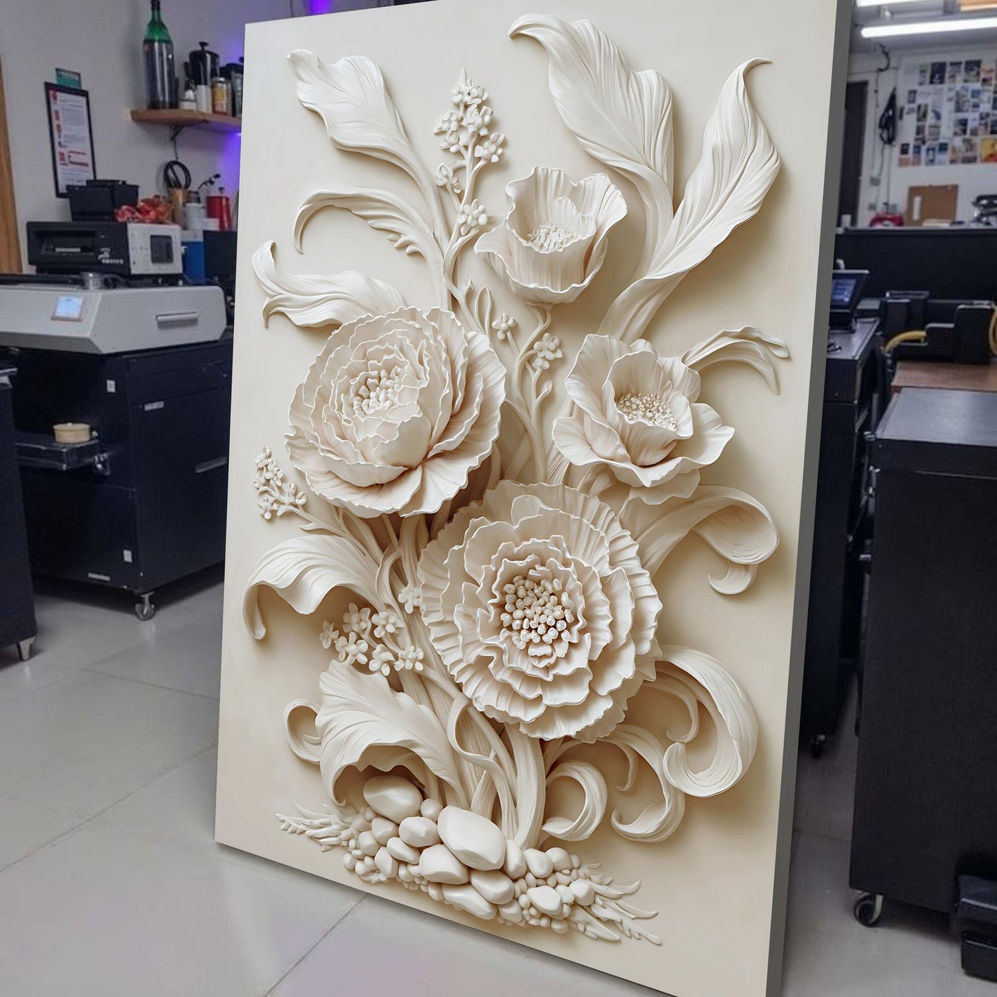 3D Minimalist Flower Wall Art