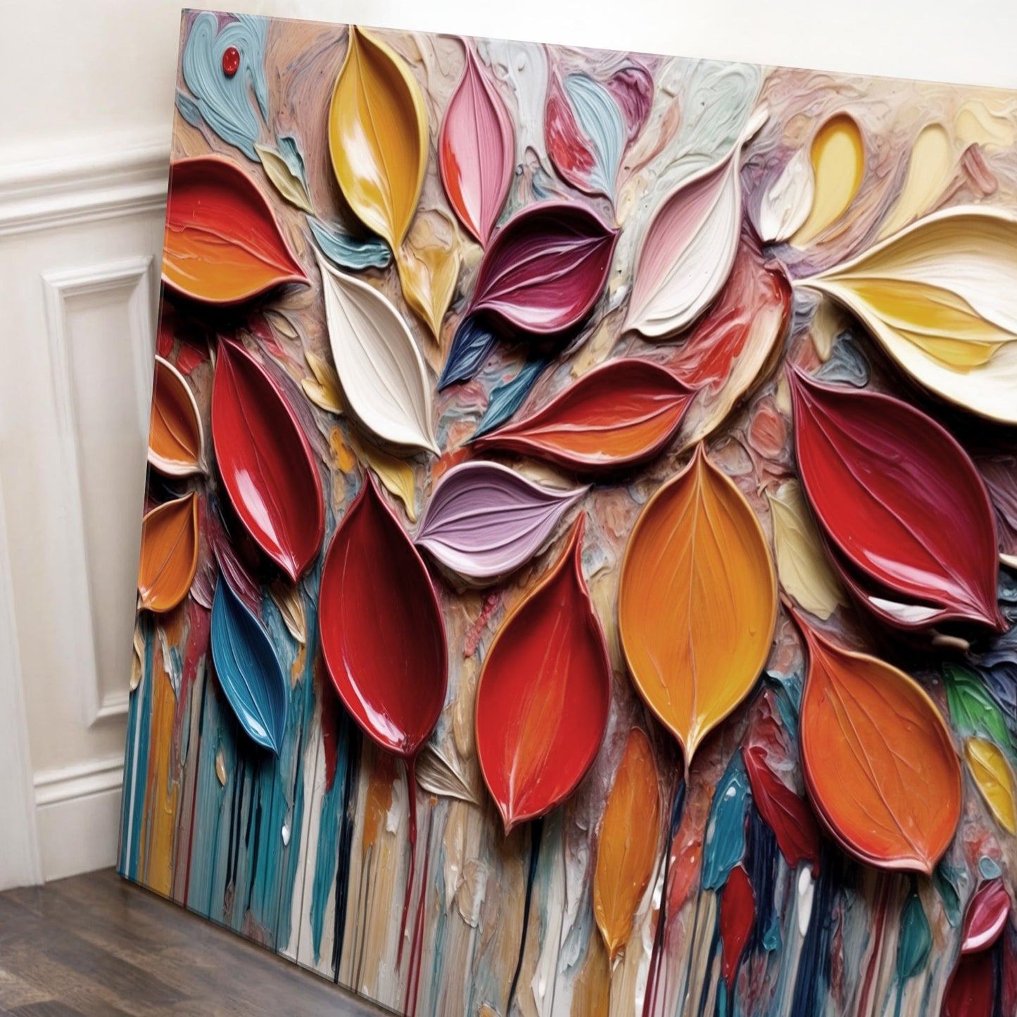 Autumn Rain Impasto Wall Art