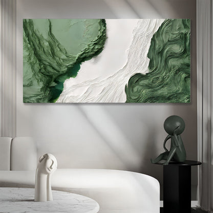 Green Rivers Abstract Wall Art V