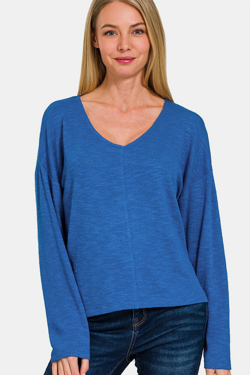 Zenana Dropped Shoulder Long Sleeve T-Shirt