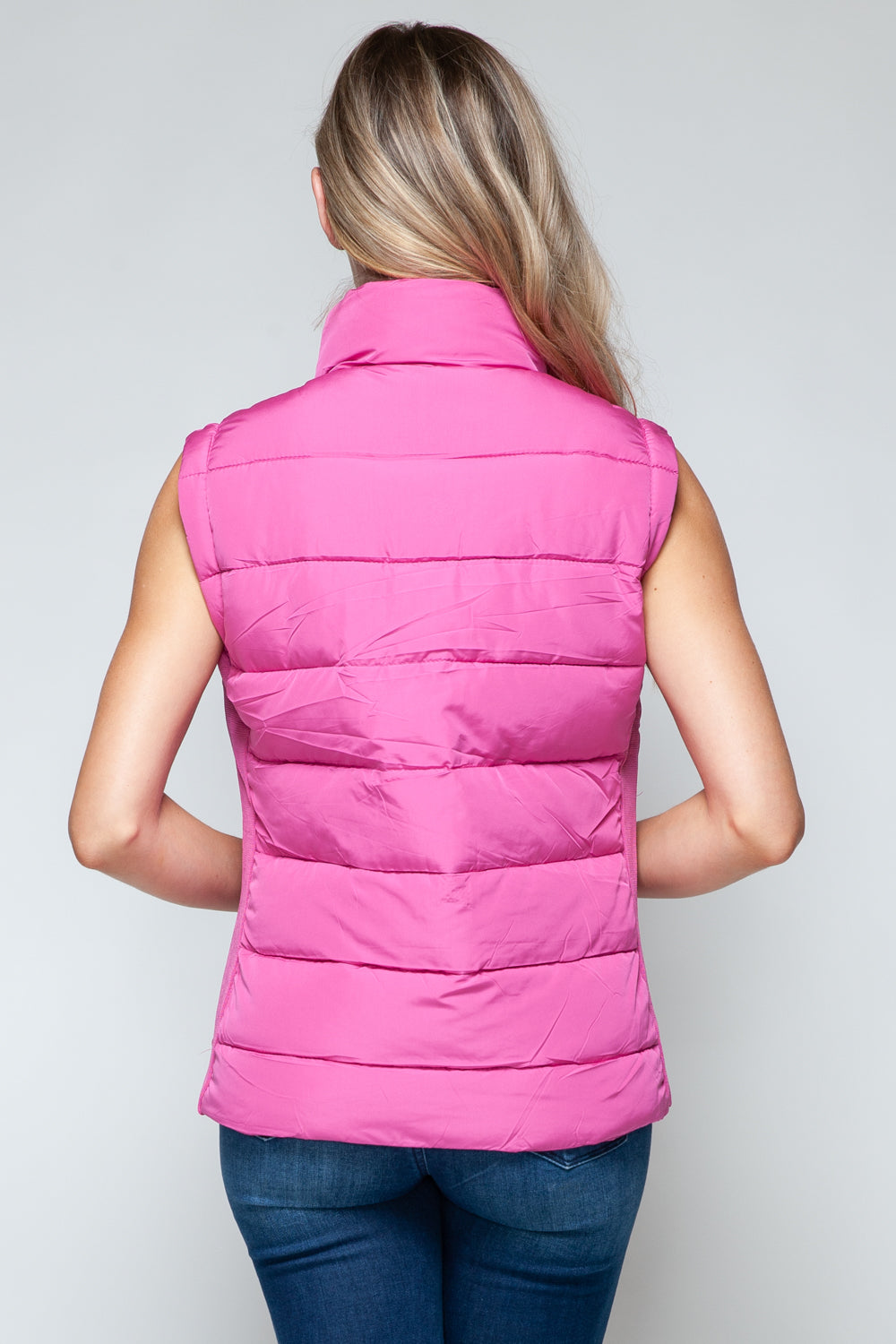 Snobbish Zip Up Turtleneck Vest with Pockets