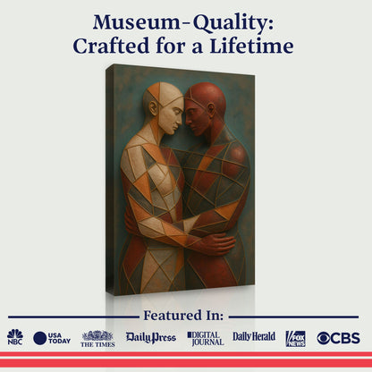 Embrace of Geometry Abstract Wall Art III