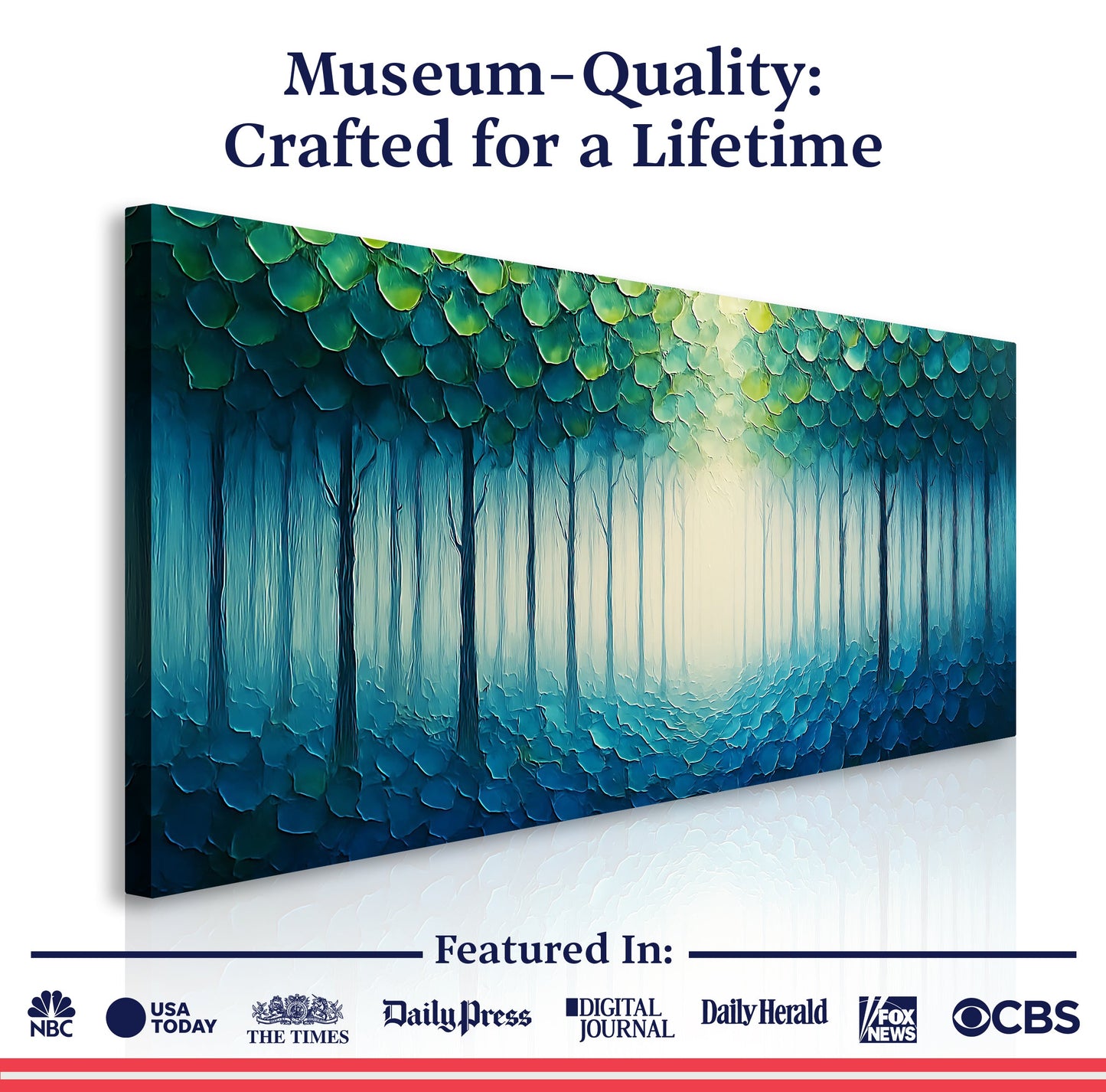 Forest Whispers Impasto Wall Art