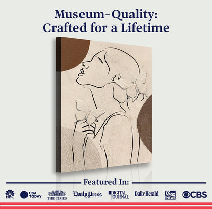 Minimalist Woman Line Art Canvas Wall Art