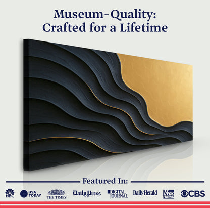 Black And Gold Minimalist Abstract XII