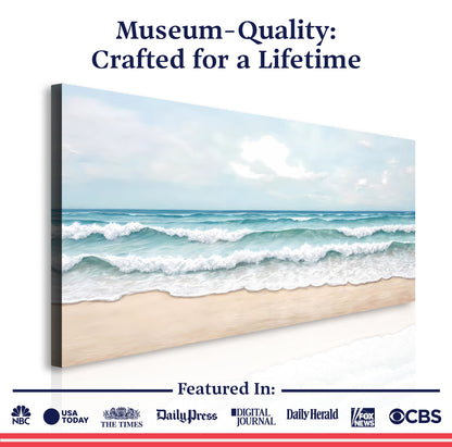 Serene Ocean Wave Coastal Wall Art