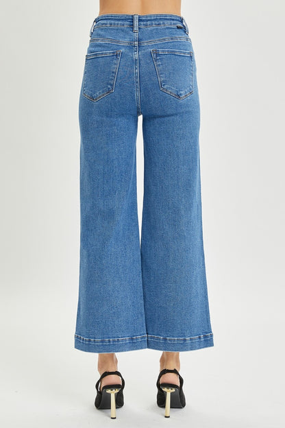 Risen Full Size High Rise Wide Leg Jeans