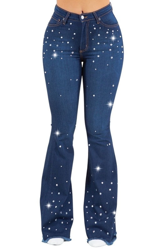 GJG Denim Vegas Glam Bell Bottom- Inseam 30
