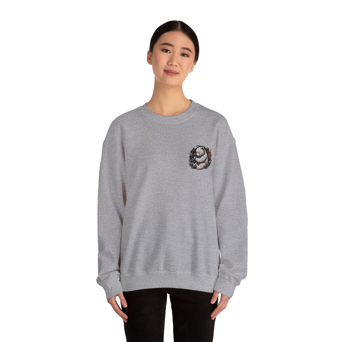 Custom Embroidered Sweatshirt Cozy Panda Crewneck Personalized Sweatshirt