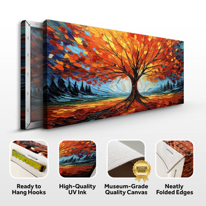 Autumn Fire Impasto Wall Art