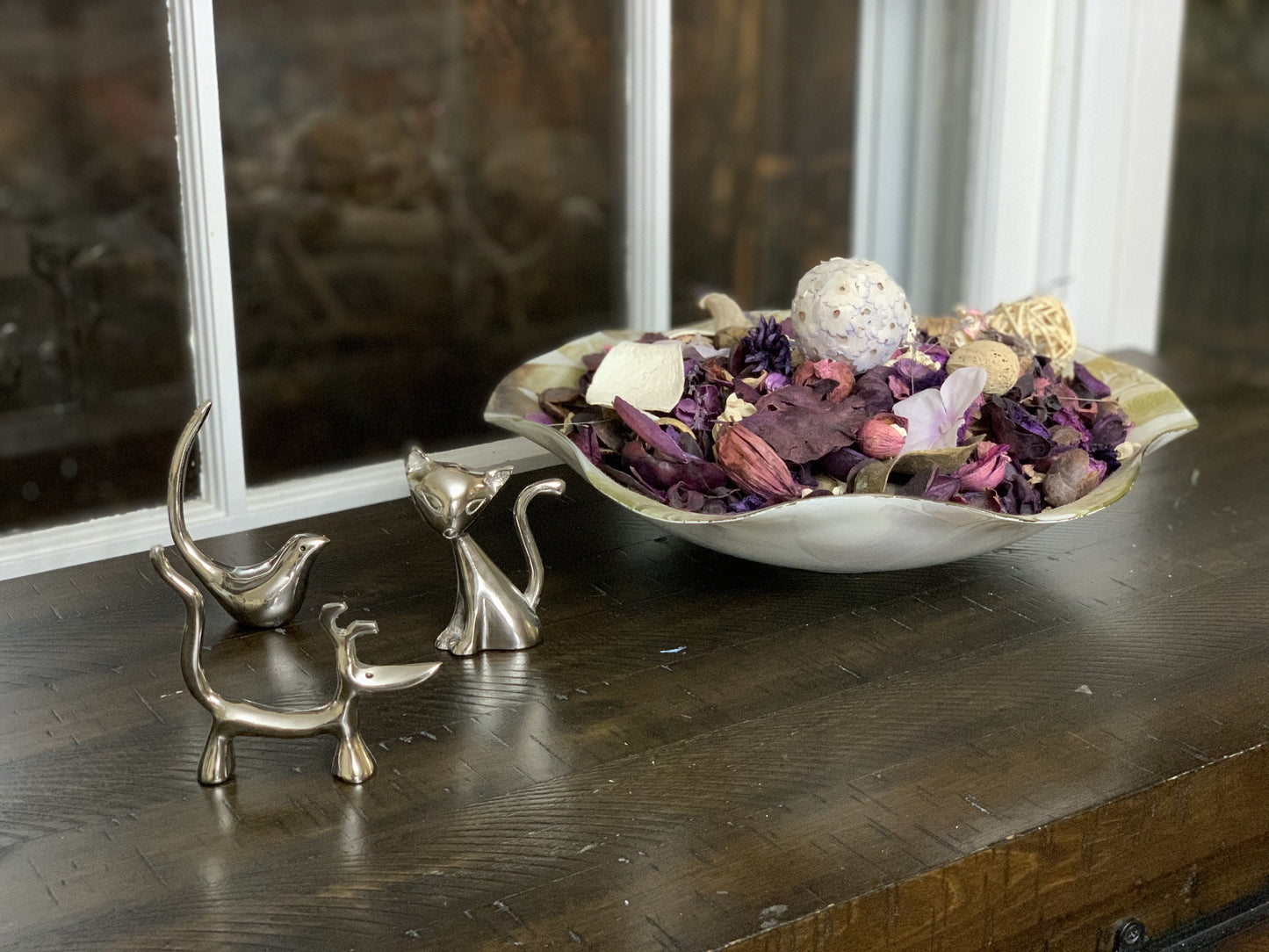 Vibhsa Dog Cat & Bird Ring Holders Set - Silver