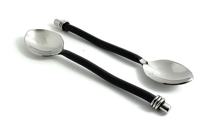 Vibhsa Black Silverware Teaspoons Set of 6