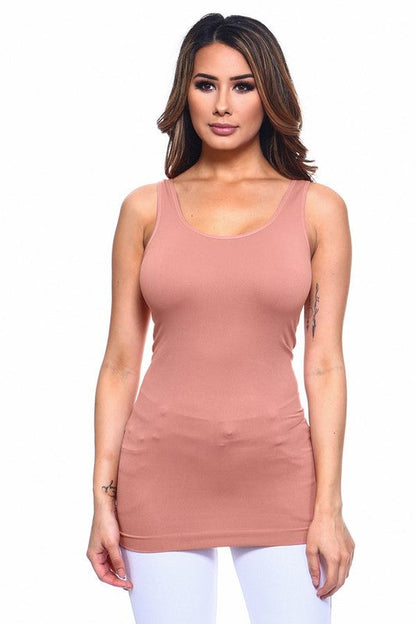 Yelete Womens Seamless Tank Top in Solid Colors