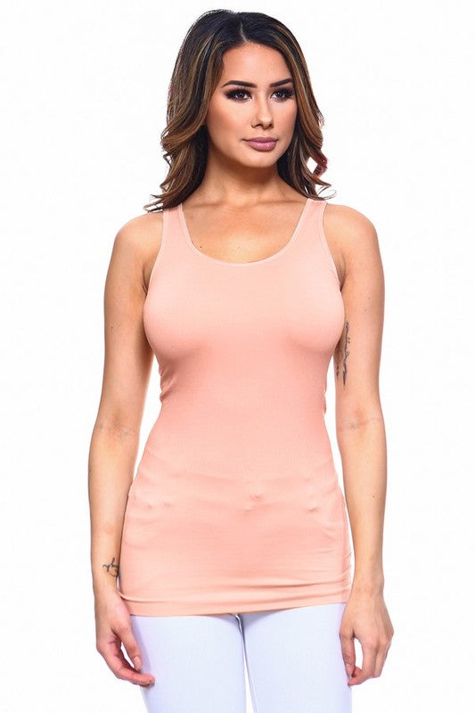 Yelete Womens Seamless Tank Top in Solid Colors