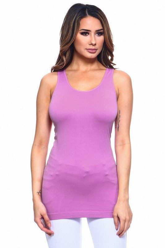 Yelete Womens Seamless Tank Top in Solid Colors