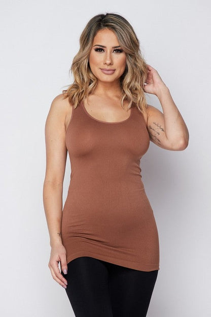 Yelete Womens Seamless Tank Top in Solid Colors