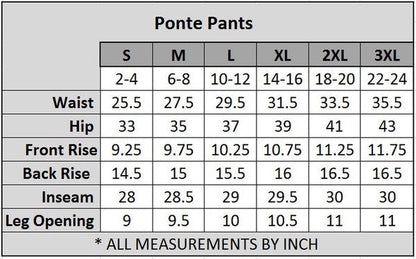Yelete Lady's Ponte Pants