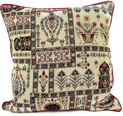 DaDa Bedding Set of 4 Pieces - Floral Garden Botanical Tapestry Throw Pillow Covers Bundle Pack - 16" x 16"