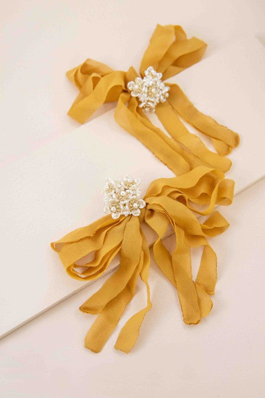 Chasse Dangle Earrings | Mustard
