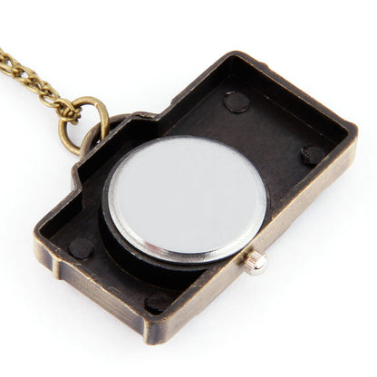Vintage Small Camera Pocket Watch Necklace