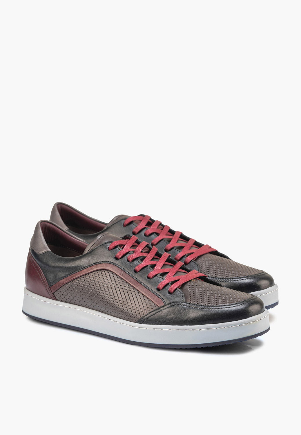 Sepol Urban Men's Dress Sneaker Black Grey