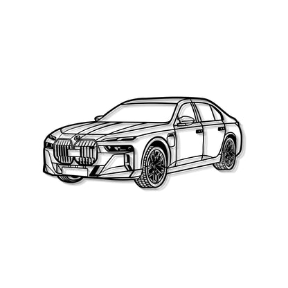 M760 XDrive Limousine Perspective Metal Car Wall Art  MT1244