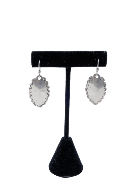 Big Bend Hand Hammered Silver Earrings - Roosevelt Dime