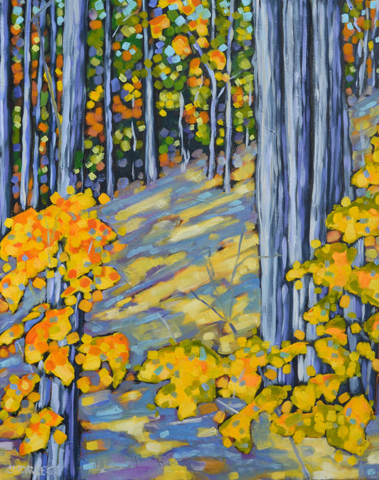Artist Christi Dreese "Sweet Autumn Days", 24"x30", Oil on Canvas.