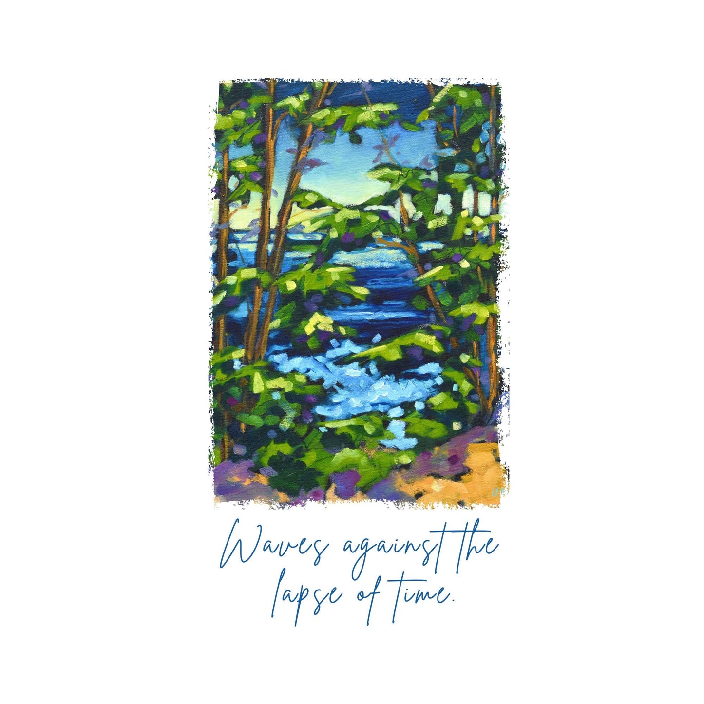 Dish Towel - "Waves Against the Lapse of Time"