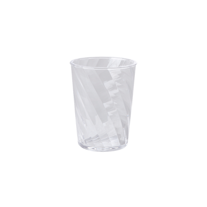Acrylic Tumbler Glass in Twisted Swirly Design - Clear