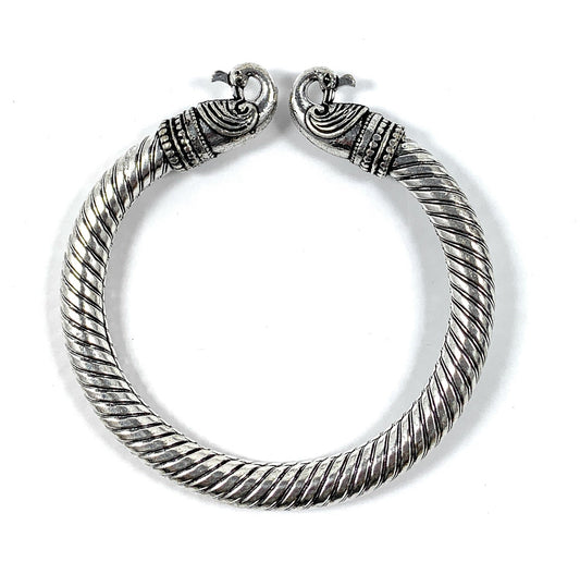 Antique Norse Peacock Head Viking Bracelet