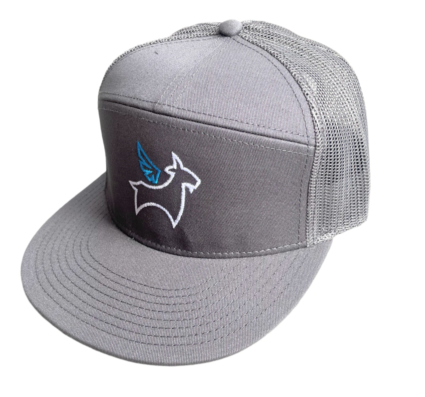 Flat Bill Trucker Hat Mesh Back