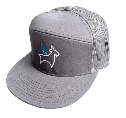 Flat Bill Trucker Hat Mesh Back