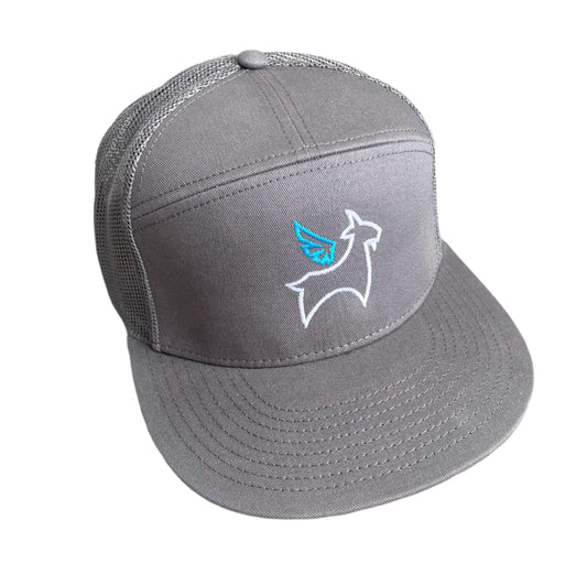 Flat Bill Trucker Hat Mesh Back