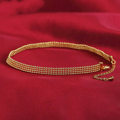 Gold-Plated Women's Neck Chain with Simple Design