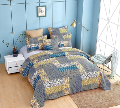 DaDa Bedding Honey Cove Garden Floral Paisley Cottage Patchwork Bedspread Set (JHW-957)