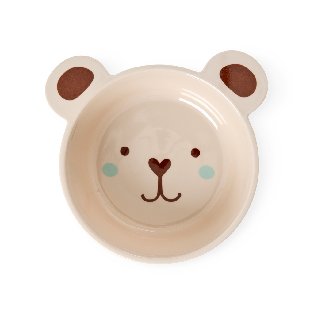 Melamine Kids Bowl | Brown Bear Print - 16.9oz