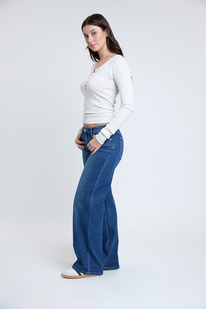Women's Brittany Low Rise Wide Leg Jeans
