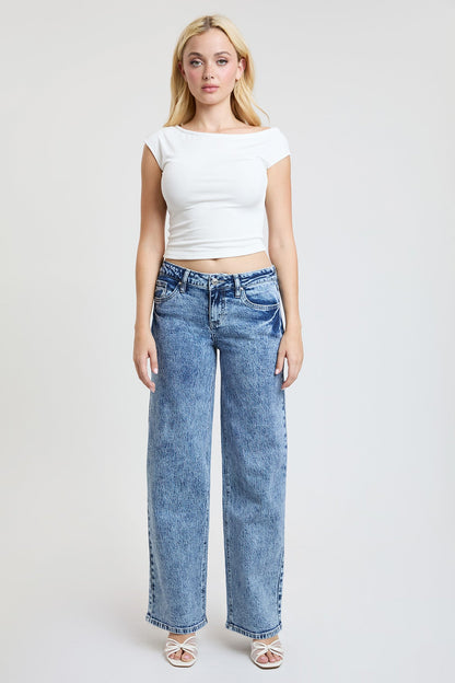 Women's Luxe Brittany Low Rise Wide Leg Jeans