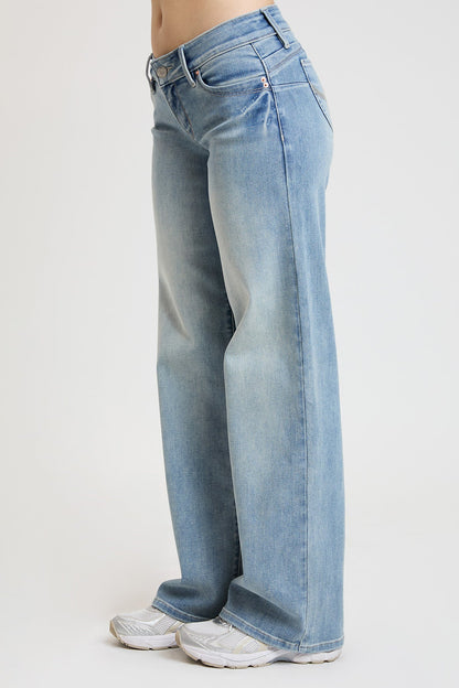 Women's Luxe Low Rise WannaBettaButt Wide Leg Jeans